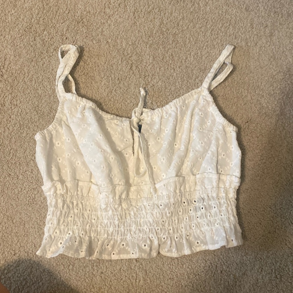 Wild Fable - White floral crop top Size US XS